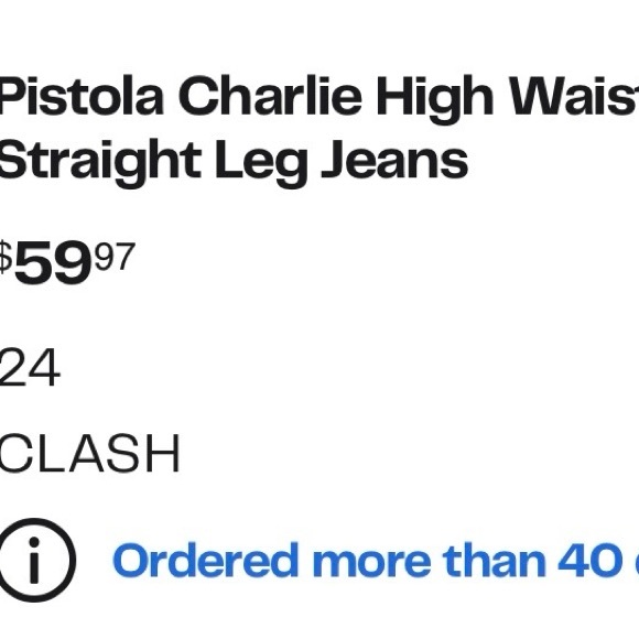 pistola Dark Indigo Straight-Leg Jeans - Picture 4 of 5